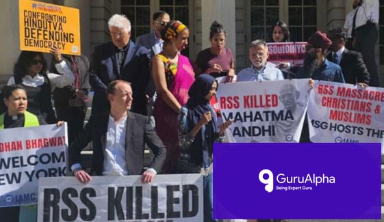 RSS Chief Faces Fierce Protests in New York Over Far-Right Ideology