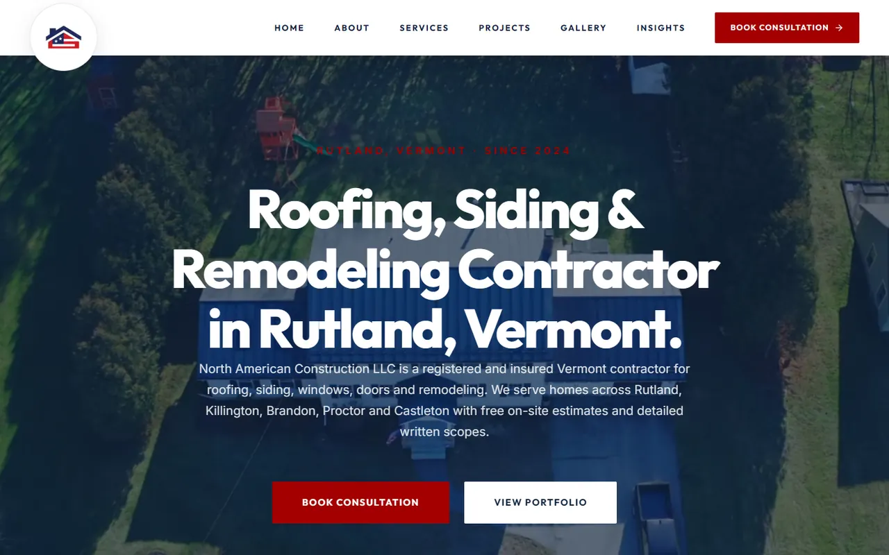 Screenshot of northamericanconstructionllc.com